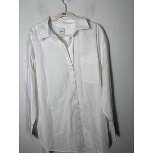 Maeve White Button-Up Blouse